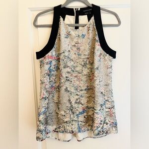 Sachin & Babi sequin cut-out back top. Two way sequins.